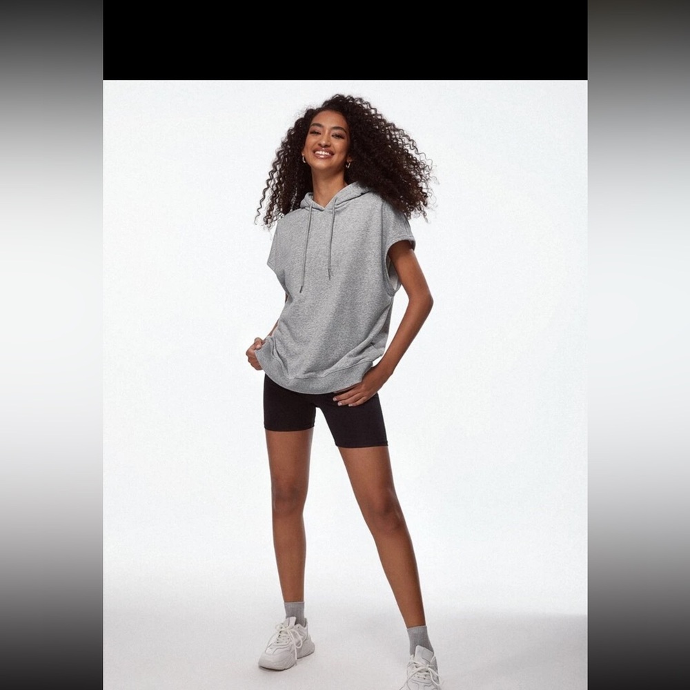 SHEIN Batwing Hooded Sweat Top